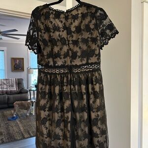 Lulu's Black Lace Overlay Dress